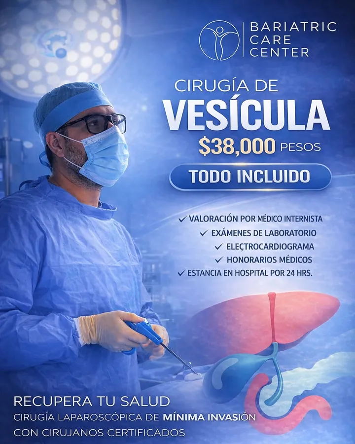 Gallbladder surgery, $38,000 MXN all-inclusive